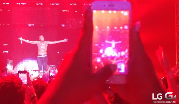 Chris Brown Concert Taken by the LGG4